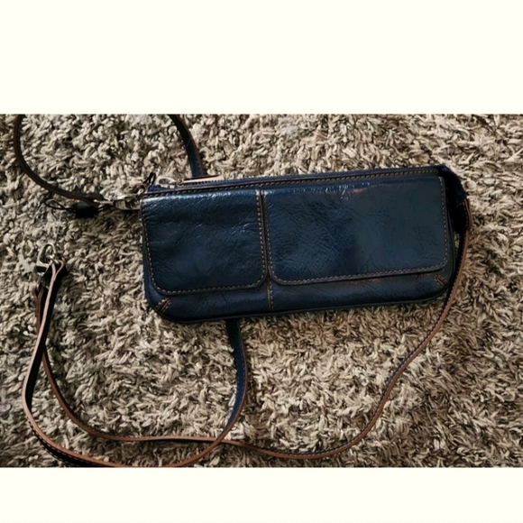 Hobo International Vintage Blue Crossbody Bag with detachable straps - Picture 1 of 10